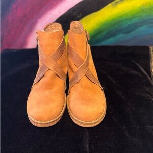 Free People Brown Leather Ankle Boots